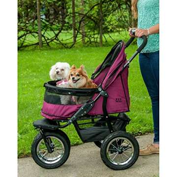 Pet Gear NO-ZIP Double Stroller for Dogs & Cats