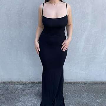 Elegant Women's Sexy Hollow Out Maxi Dress with High Split