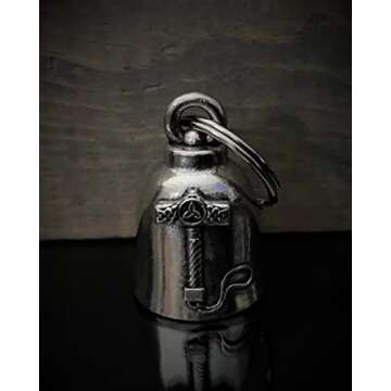 Bravo Bells Mjolnir Thor's Hammer Bell - Biker Ride Bell Accessory or Key Chain for Good Luck on the Road - Made in the USA