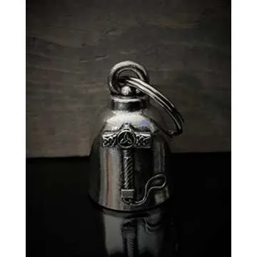 Bravo Bells Mjolnir Thor's Hammer Bell - Biker Ride Bell Accessory or Key Chain for Good Luck on the Road - Made in the USA