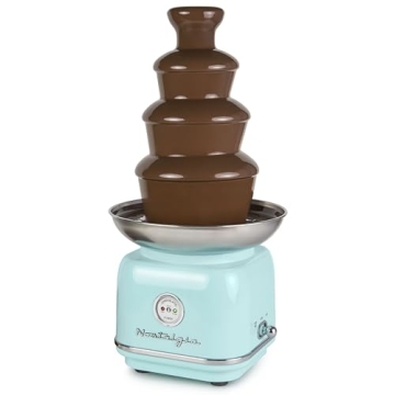 Nostalgia 4-Tier Electric Chocolate Fondue Fountain for Memorable Parties