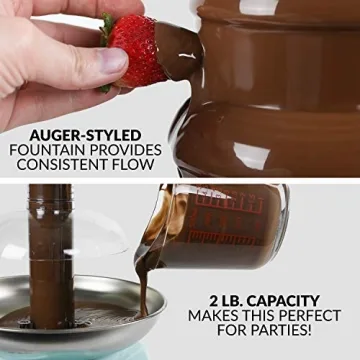 Nostalgia 4-Tier Electric Chocolate Fondue Fountain Party Essential