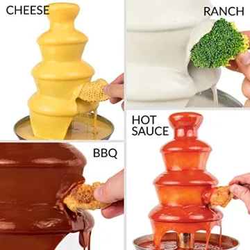 Nostalgia 4-Tier Electric Chocolate Fondue Fountain Party Essential