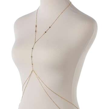 Bounzhi Gold Sexy Body Chain for Women - Party & Beach Jewelry