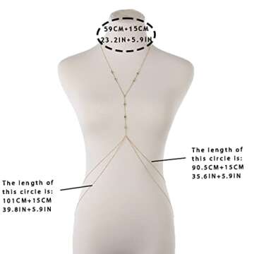 Bounzhi Gold Sexy Body Chain for Women - Party & Beach Jewelry