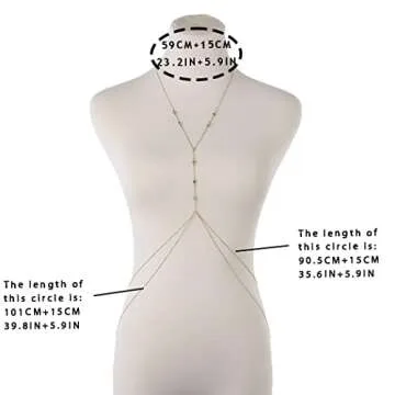 Bounzhi Gold Sexy Body Chain for Women - Party & Beach Jewelry