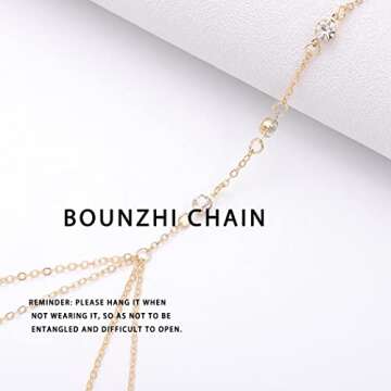 Bounzhi Gold Sexy Body Chain for Women - Party & Beach Jewelry
