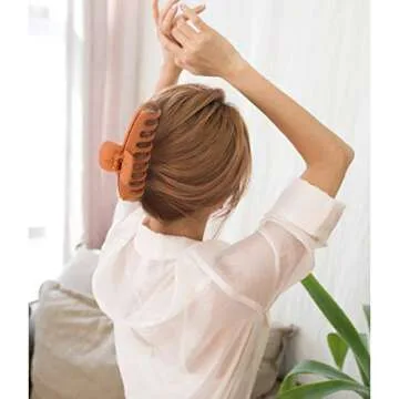 Stylish 6 Colors Large Hair Claw Clips for All Hair Types