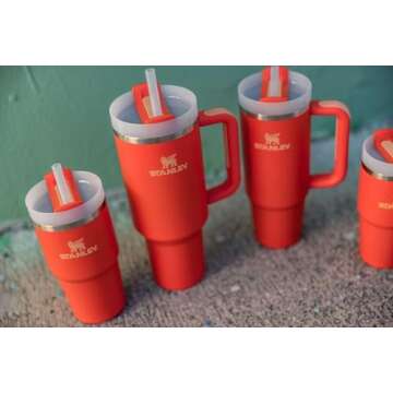 Stanley Quencher H2.0 Tumbler with Straw 30 oz | Flowstate 3-Position Lid | Cup Holder Compatible for Travel | Insulated Stainless Steel Cup | BPA-Free | Tigerlily
