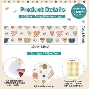 Containlol Classroom Borders for Bulletin Board Decorations,118 ft Ocean Theme Scalloped Trim Colorf...