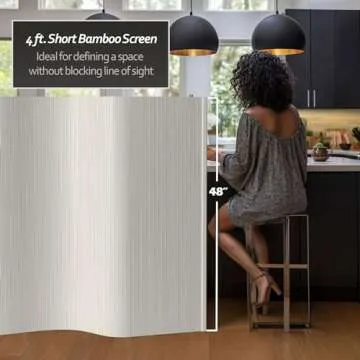 Stylish Bamboo Wave Room Divider for Home & Office
