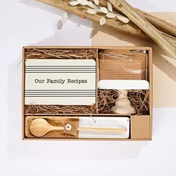 Mud Pie Recipe Gift Box Set | Includes Recipe Book, Recipe Card Holder and Spoon Rest