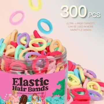 YGDZ Baby Hair Ties, 300pcs Elastic Toddler Hair Ties for Little Girls Kids, Small Mini Hair Bands Soft Ponytail Holders Hair Accessories, Multicolor