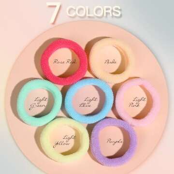 YGDZ Baby Hair Ties, 300pcs Elastic Toddler Hair Ties for Little Girls Kids, Small Mini Hair Bands Soft Ponytail Holders Hair Accessories, Multicolor