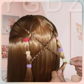 YGDZ Baby Hair Ties, 300pcs Elastic Toddler Hair Ties for Little Girls Kids, Small Mini Hair Bands Soft Ponytail Holders Hair Accessories, Multicolor