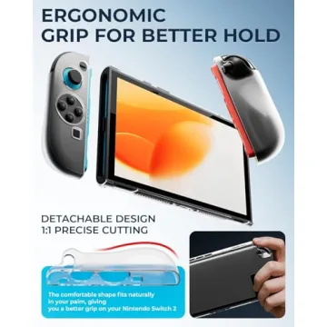 Complete Switch 2 Accessories Bundle with Case & Grips