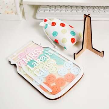 TINGKU 25 Tokens Smiley Face Magnetic Reward Behavior Jar for Kids, Classroom Reward System, Family ...