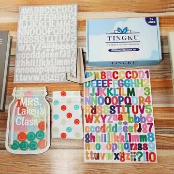 TINGKU 25 Tokens Smiley Face Magnetic Reward Behavior Jar for Kids, Classroom Reward System, Family Magnetic Reward Chore Jar for Children, Magnetic Incentive Jar for Toddler Boys/Girls at Home