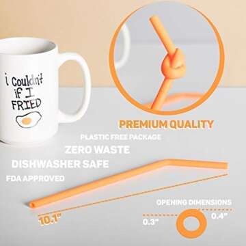 15 COLORS TUMBLERS STRAWS - Reusable Silicone Straws for 30 and 20 Oz Yeti- Flexible Easy to Clean - 2 Extra Long Brushes - No Rubber Taste Drinking