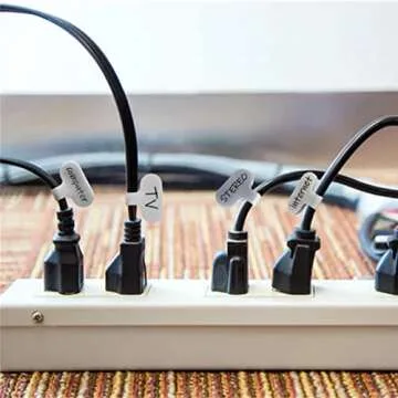 Mr-Label – Hook and Loop Cable Labels– Upgraded Writable Cable Wraps for Clear Writing- Cord Tags for Classify&Identification–Wire Tags for Cable Management | Electronics Computers-40Pcs(White)