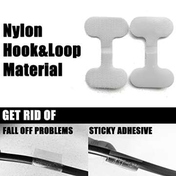 Mr-Label – Hook and Loop Cable Labels– Upgraded Writable Cable Wraps for Clear Writing- Cord Tags for Classify&Identification–Wire Tags for Cable Management | Electronics Computers-40Pcs(White)