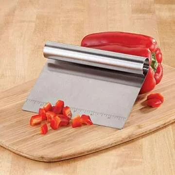 Progressive Prepworks Silver Stainless Steel Bash and Chop Scooper/Cutter