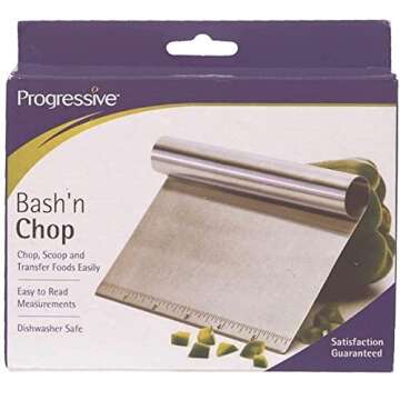Progressive Prepworks Silver Stainless Steel Bash and Chop Scooper/Cutter