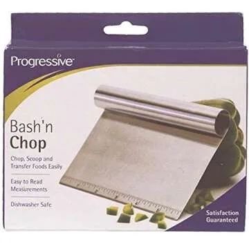 Progressive Prepworks Silver Stainless Steel Bash and Chop Scooper/Cutter