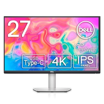 Dell S2722QC Monitor - 27 inch 4K USB-C , UHD (3840 x 2160) Display, 60Hz Refresh Rate, 8MS Grey-to-...