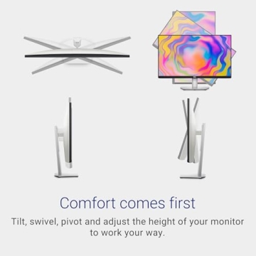 Dell S2722QC Monitor - 27 inch 4K USB-C , UHD (3840 x 2160) Display, 60Hz Refresh Rate, 8MS Grey-to-Grey Response Time, Built-in Dual 3W Speakers, 1.07 Billion Colors - Platinum Silver