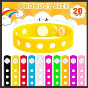 HTZNHXT 40 Pcs Silicone Charm Bracelets, 8 Inch Bracelets Bulk Band for Kids, Silicone Wristbands Adjustable Rubber Bracelets Hold the Shoe Charms for Students