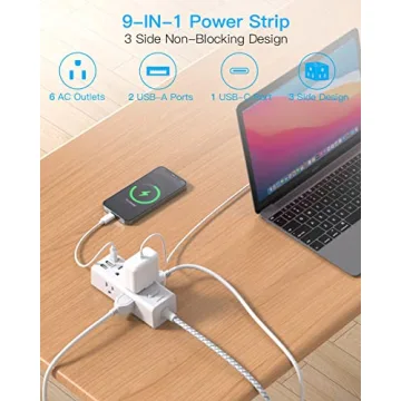Power Strip with Surge Protection & USB Ports