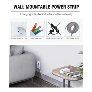 Power Strip with Surge Protection & USB Ports
