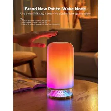 Govee RGBIC Smart Table Lamp 2, Touch Bedside Small Table Lamp Work with Matter, Alexa, LED Desk Lamp with 64 Scene Modes, Color Changing Lamp for Bedroom Living Room Dimmable Night Light(Corded)