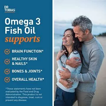 Dr. Tobias Omega 3 Fish Oil, 2000mg Triple Strength with 800mg EPA 600mg DHA Per Serving, Fish Oil Omega 3 Supplements for Heart, Brain & Immune Support, 60 Softgels, 30 Servings