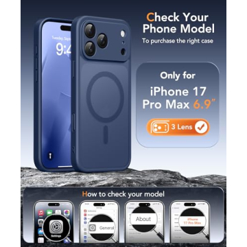 Magnetic Case for iPhone 17 Pro Max with Privacy Screen Protector [Compatible with MagSafe][Camera P...