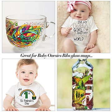 JR.WHITE Permanent Fabric Markers Set of 24 Vibrant Colors