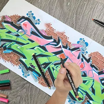 JR.WHITE Permanent Fabric Markers Set of 24 Vibrant Colors