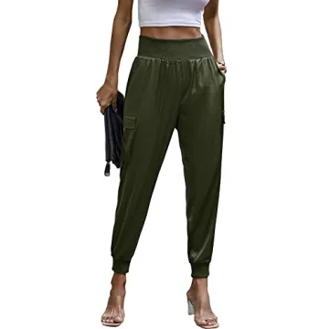 PRETTYGARDEN Women's Satin Jogger Pants | Comfy, Stylish, Versatile!