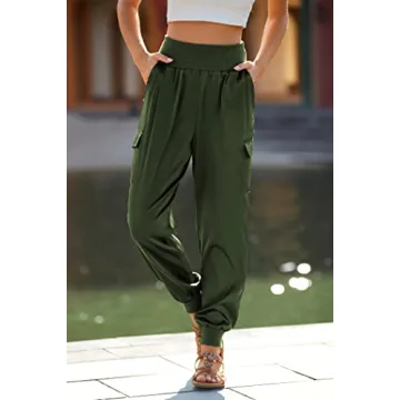 PRETTYGARDEN Women's Satin Jogger Pants Casual Comfort