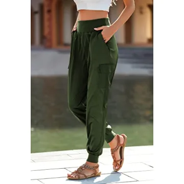 PRETTYGARDEN Women's Satin Jogger Pants Casual Comfort