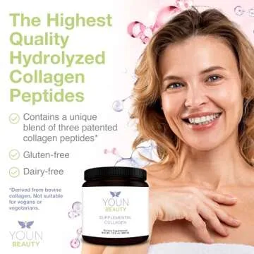 YOUN Beauty Collagen Powder - 30 Servings of Skin Support