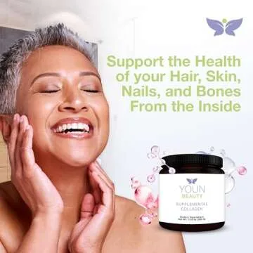 YOUN Beauty Collagen Powder - 30 Servings of Skin Support