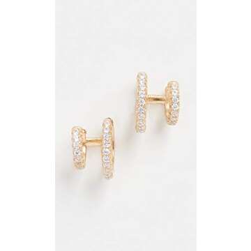 SHASHI Women's Katerina vermeil Double Earrings, Gold, One Size