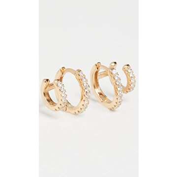 SHASHI Women's Katerina vermeil Double Earrings, Gold, One Size
