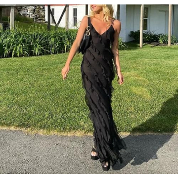 Argeousgor Floral Halter Dress for Stylish Women