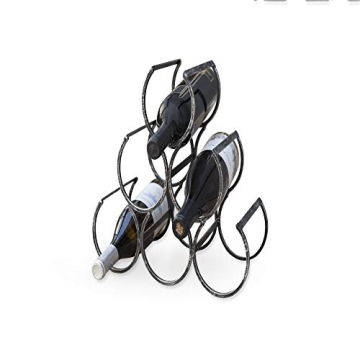 Twine Metal Wine Rack - Vintage Style Holder for 6 Bottles