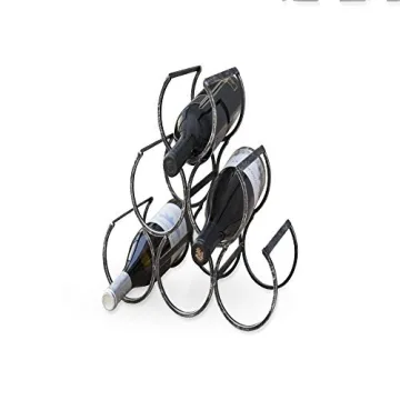 Twine Metal Wine Rack - Vintage Style Holder for 6 Bottles