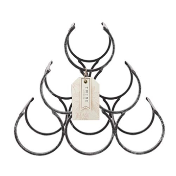 Twine Metal Wine Rack - Vintage Style Holder for 6 Bottles