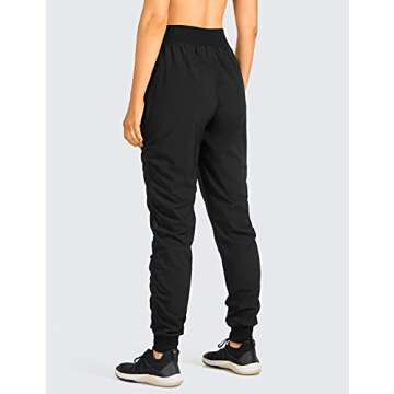 CRZ YOGA Women's Lightweight Workout Joggers 27.5" Ruched - Casual Outdoor Running Athletic Track Hi...